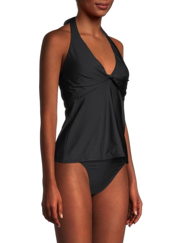 tie front tankini top