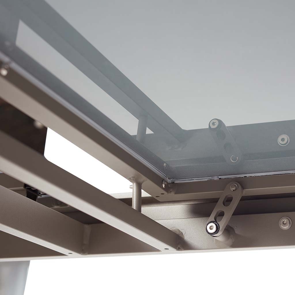 Diablo Large Extension Dining Table in Quartz Grey Aluminum