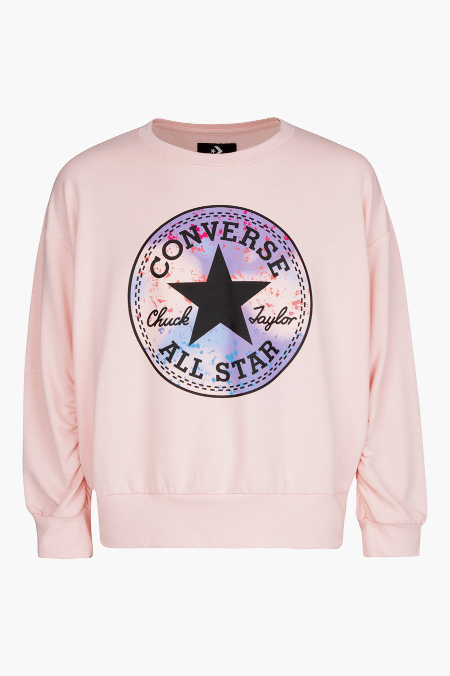 Converse Kids Chuck Patch Boxy Sweatshirt - Storm Pink – Mini Ruby