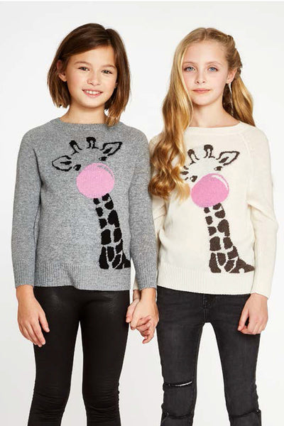 Autumn Cashmere Giraffe Sweater - Cream