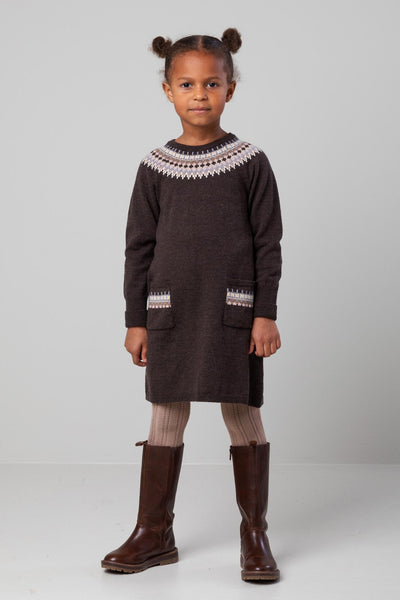 Girls Dress MarMar Copenhagen Dahlia - Rose Brown Mix model