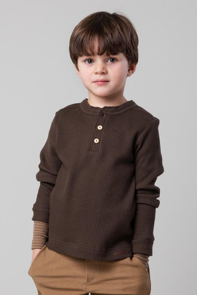 Boys Shirt MarMar Copenhagen Tavus - Coffee