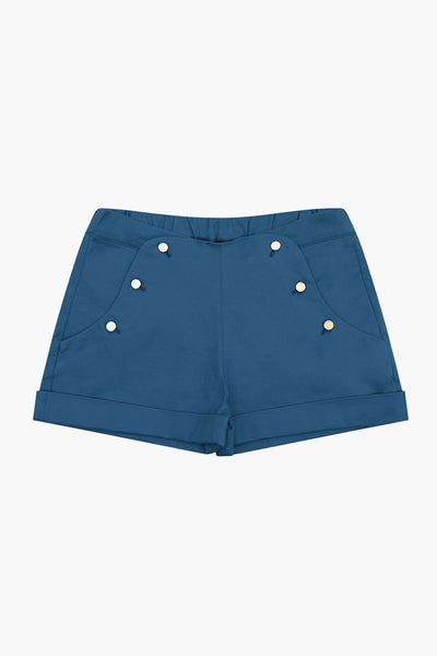 Velveteen Carmen Short - Blue