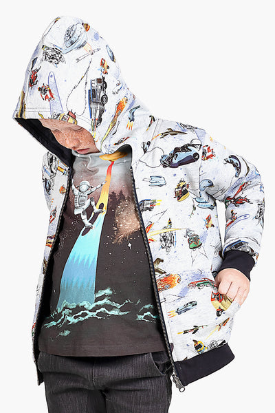 Paper Wings Future City Reversible Hoodie