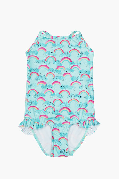 Kids Swimsuit Soft Gallery Ida Swimsuit - Blue Rainbow