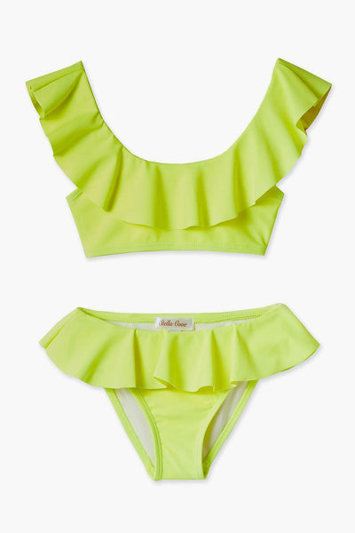 Kids Swimsuit Girls Bikini Stella Cove Neon Yellow