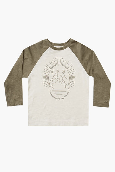 Rylee + Cru Kids Raglan Tee - Olive