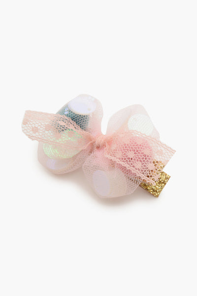 Pom Pom Hair Clip - Pink