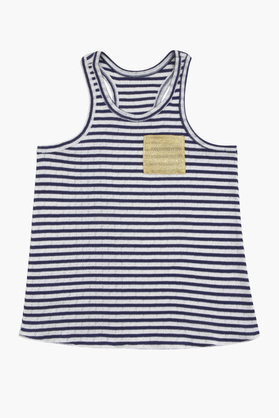 Louis Louise Piscine Top - Navy Stripe