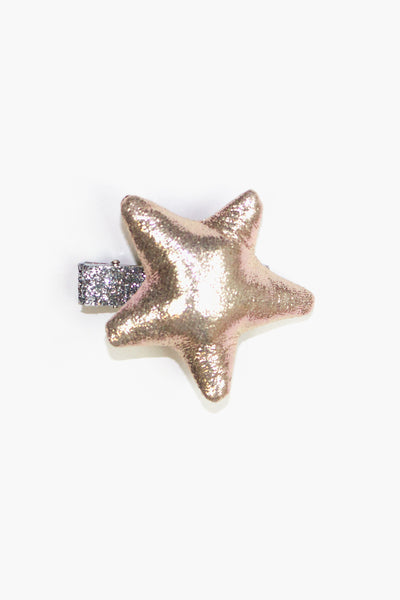 Puffy Star Hair Clip - Gold