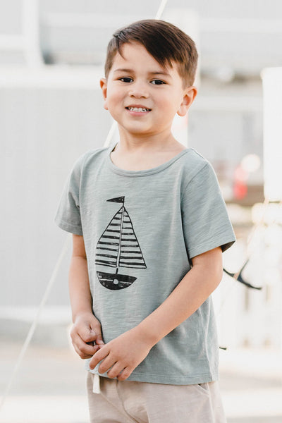 Rylee + Cru Sailboat Boys Tee