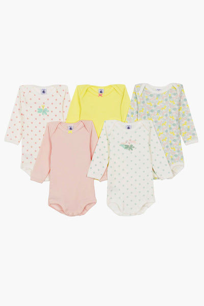 Baby Onesie Petit Bateau 5-Pack - Multi Spring