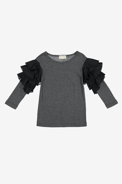 Vierra Rose Apoline Ruffle Top - Grey