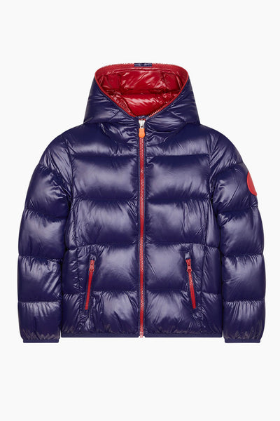Save The Duck Evening Blue Puffy Boys Jacket