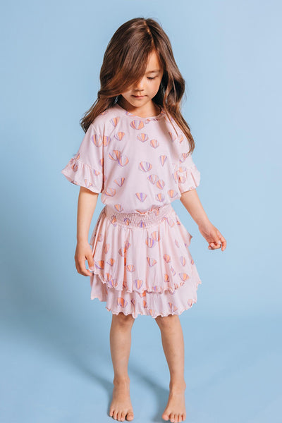 Girls Soft Gallery Lulu Seashell Skirt kids model