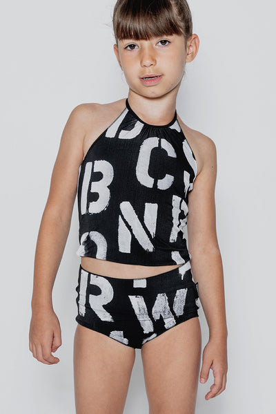 Nununu Abc Collar Girls Tankini