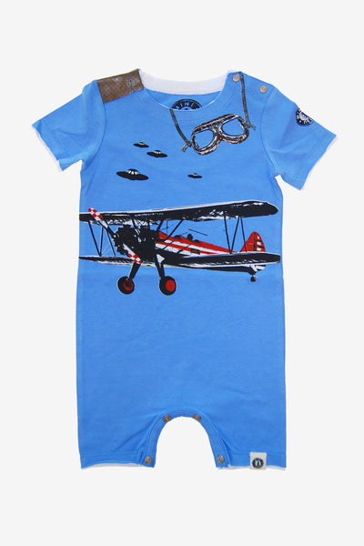 Mini Shatsu Vintage Airplane Romper