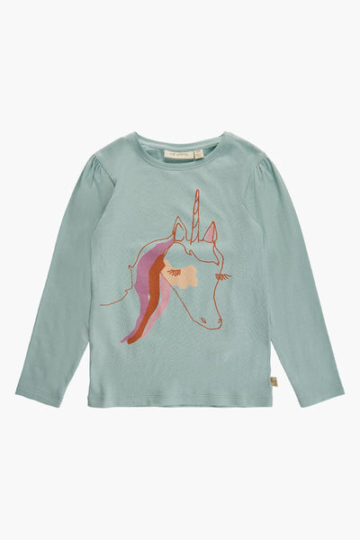 Girls Shirt Soft Gallery Bella Puff Unicorn 