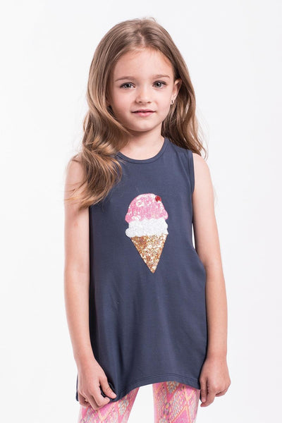 Imoga Beth Girls Tunic Top - Scoop Navy