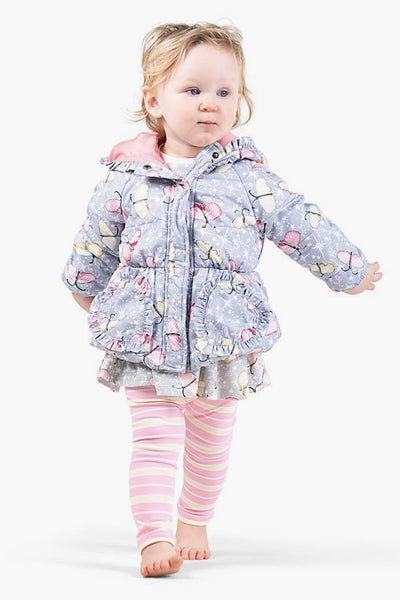 Paper Wings Butterfly Sparkle Puffer Jacket