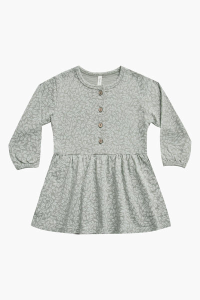 Rylee + Cru Button Up Jersey Girls Dress - Vines