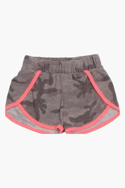 Joah Love Camo Surf Girls Shorts - Grey