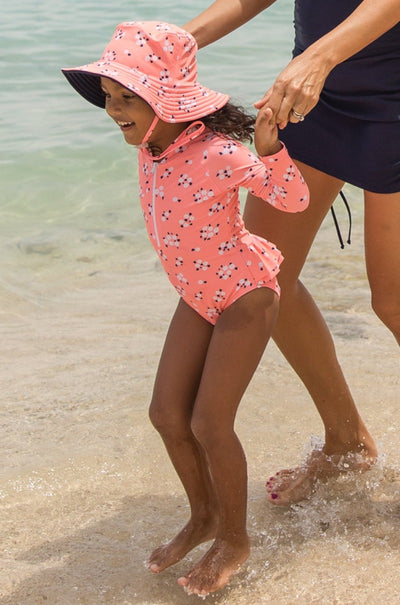 Snapper Rock Coral Baby Long Sleeve Swimsuit