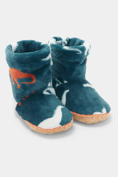 Boys Shoes Hatley Dino Silhouettes Fleece Slippers