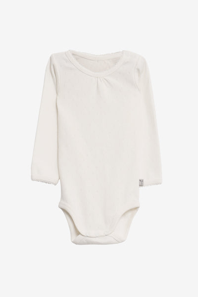 Baby Onesie Wheat Long Sleeve - Ivory