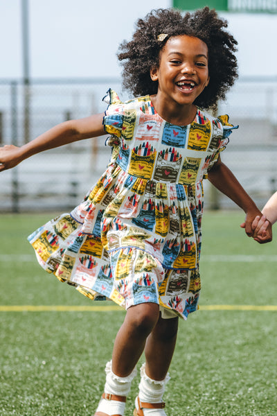 Girls Dress Pink Chicken Kit Multi Crayons