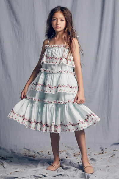 Flower Girls Dress Nellystella Luna Mint