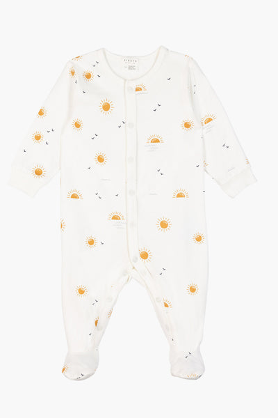 Baby Girl Sleepwear Petit Lem Ocean Suns Footie