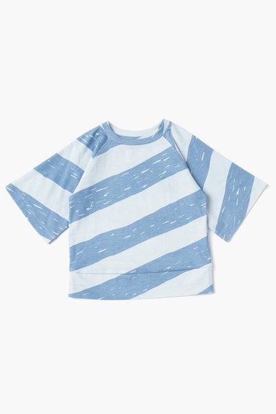 OMAMImini Oversized Raglan Kids Shirt - Blue