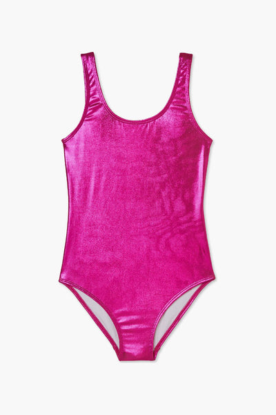 Stella Cove Pink Metallic Girls Swimsuit