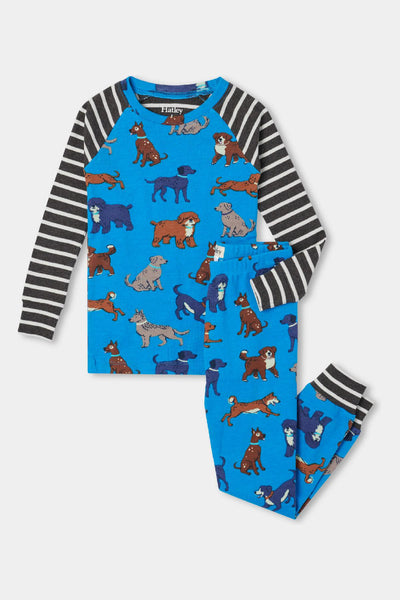 Boys Pajamas Hatley Playful Puppies Organic Cotton Raglan 