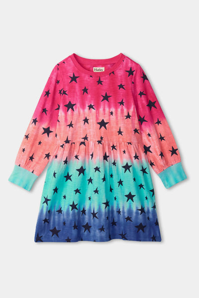 Girls Dress Hatley Rainbow Tie Dye Galaxy Skater 