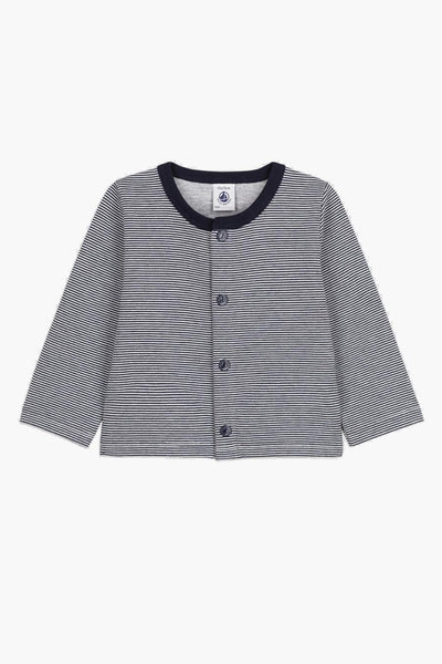 Baby Girl Sweater Petit Bateau Striped Cardigan