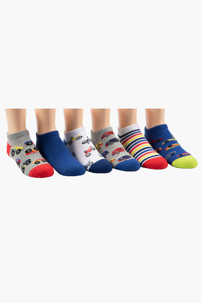 Stride Rite Timmy Transport Boys Socks 6-Pack 