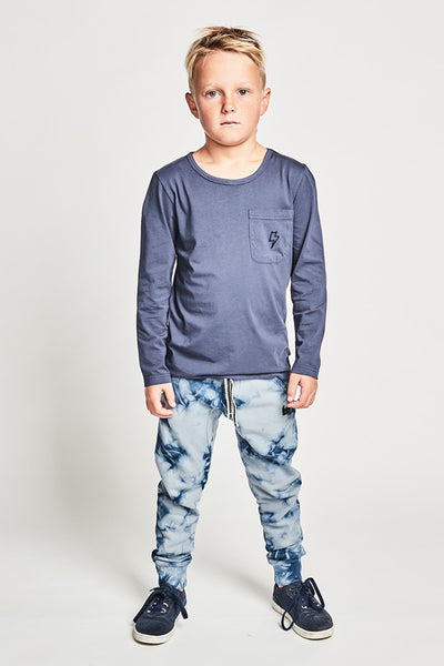 Boys Pants Munster Kids Trashagain Pant - Mid Blue Dye back