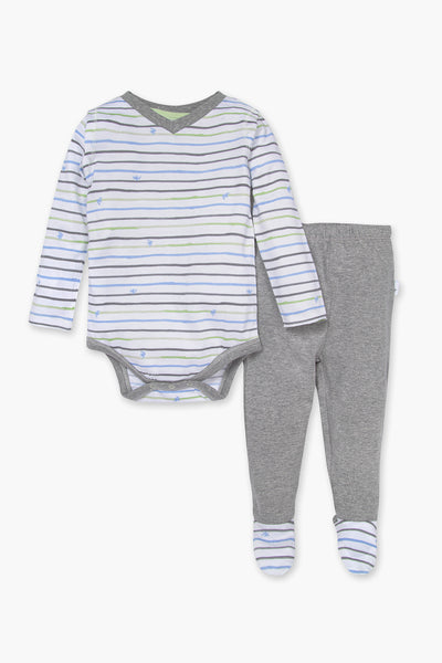 Baby Onesie Burt's Bees Watercolor Bee 2-Piece Boys Set