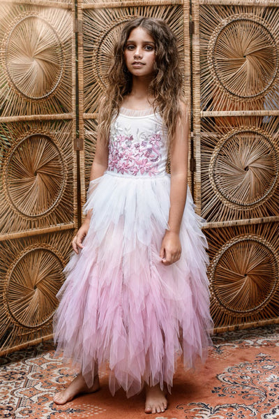 Flower Girls Dress Tutu Du Monde Wild Rose Long Tutu 