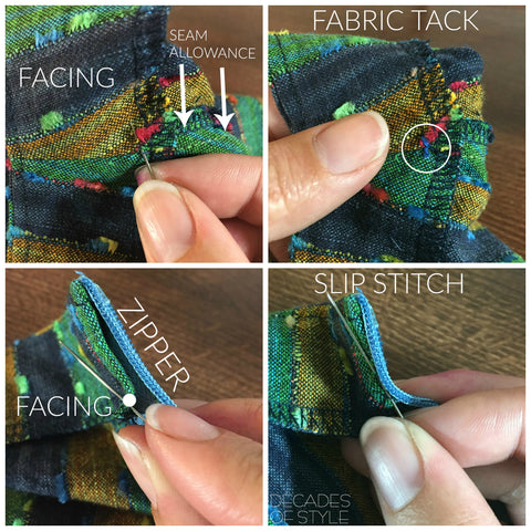 hand sewing detail