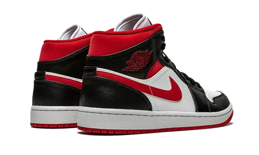 jordan 1 mid red and white