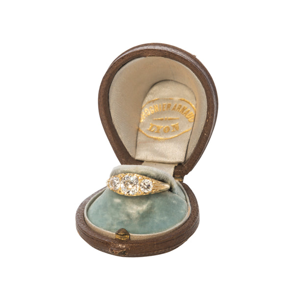 English Victorian 3-Stone Diamond Ring
