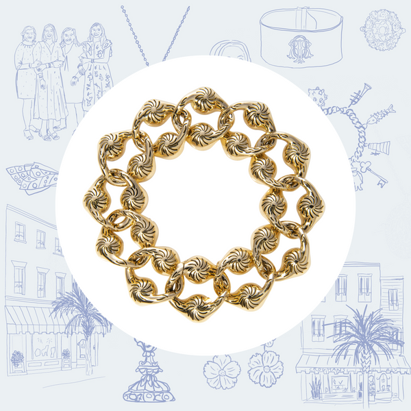 Italian 18K Gold Reversible Link Bracelet