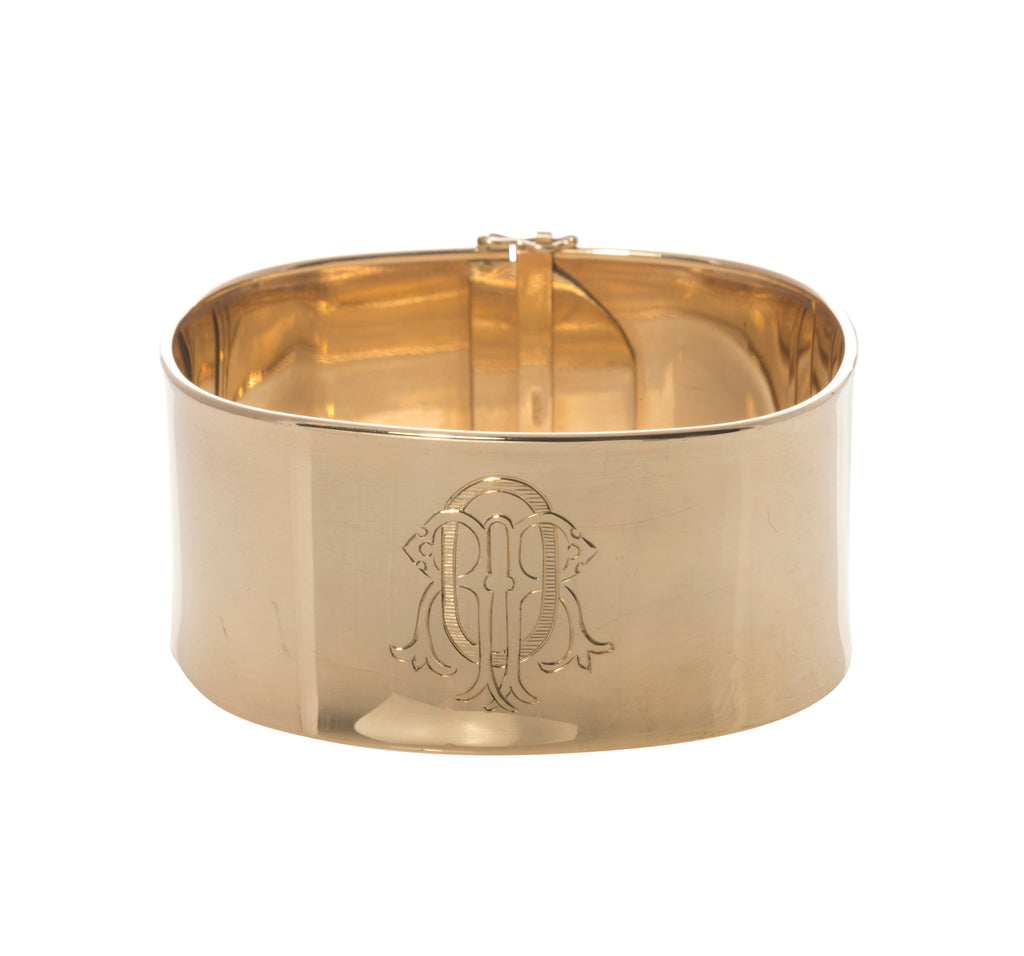 Rhett Monogram Hand Engraved Cuff