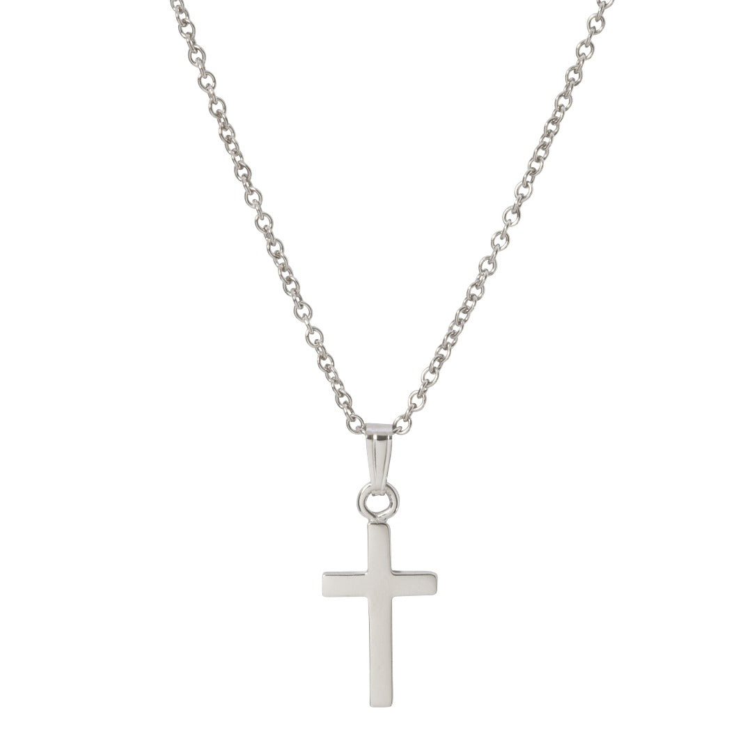 Sterling Silver Cross Pendant Necklace 