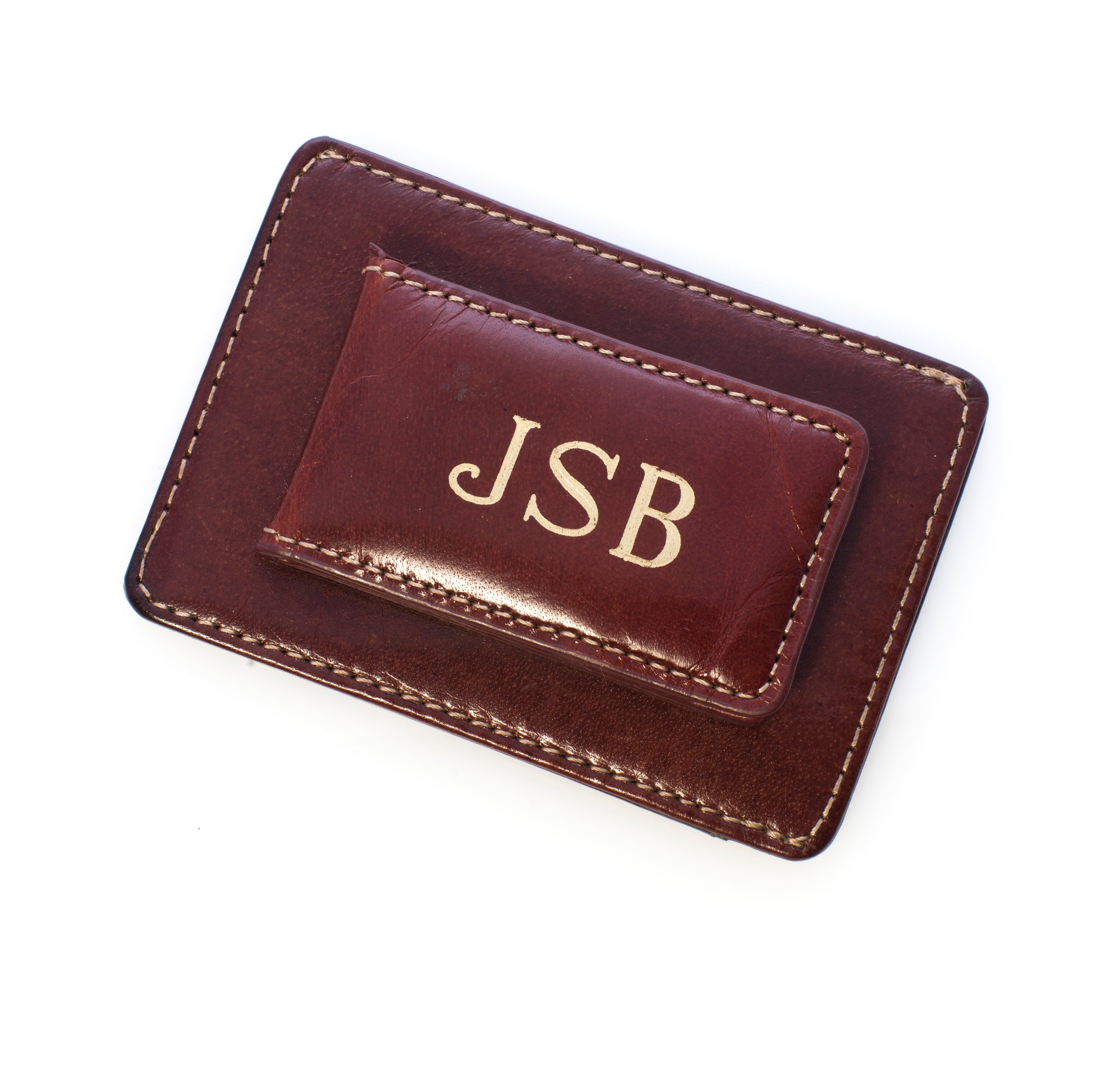 leather money clips with credit card holder