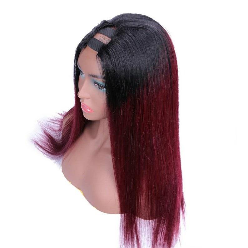 100% Human Hair Versatile U-part Yaki straight wig – Sashlabelle Hair Canada