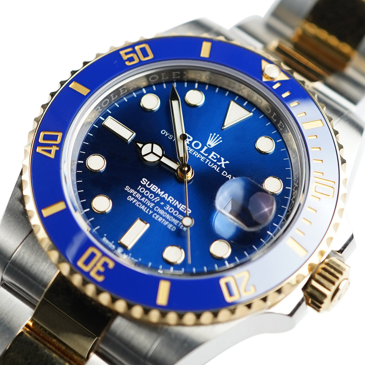 rolex blue and gold price